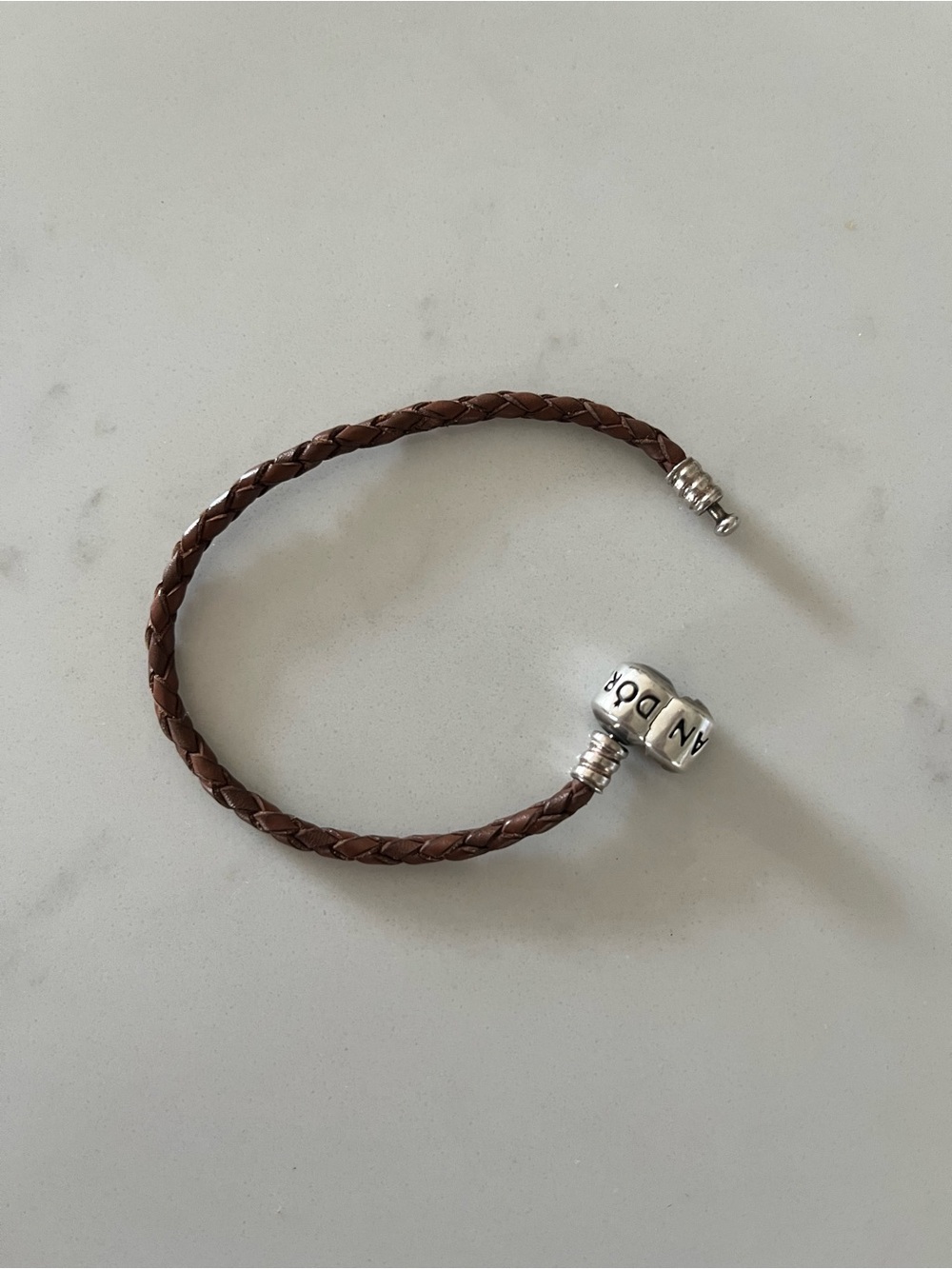 Pandora Brown Braided Leather Bracelet